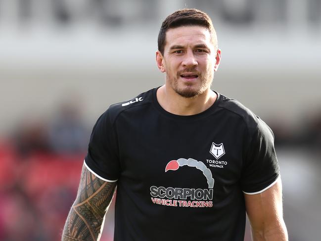 Sonny Bill Williams’ season is over after Toronto Wolfpack withdrew from the 2020 Super League season. Picture: Getty Images