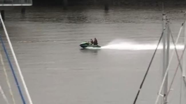 Concerns have been raised about the speed of jet skis in the CBD reach of the Brisbane River. Photo: supplied