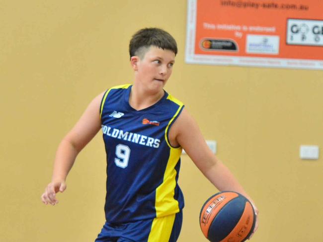 Victoria Goldminers Sam Taylor during the Australian Country Junior Basketball Cup. Picture: Tony Long