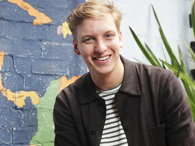 British pop star George Ezra in Sydney today for the launch of his single Paradise from the new album  ÒStaying at Tamara'sÓ Ð released March 23rd. Picture: Justin Lloyd.