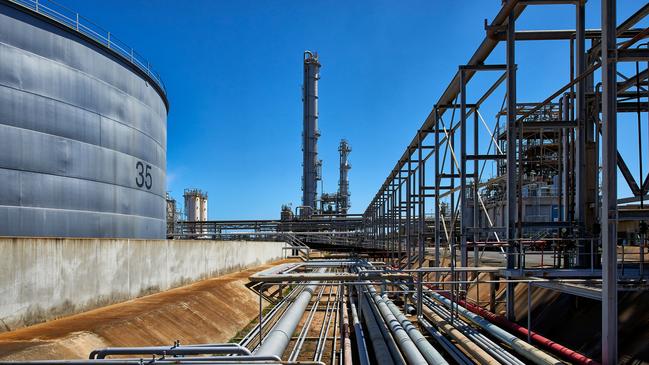 Viva refinery in Geelong will be partially shutdown as fuel demand slows. Picture: Supplied.