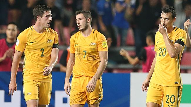 The Socceroos really struggled to contain a lively Thai attack.