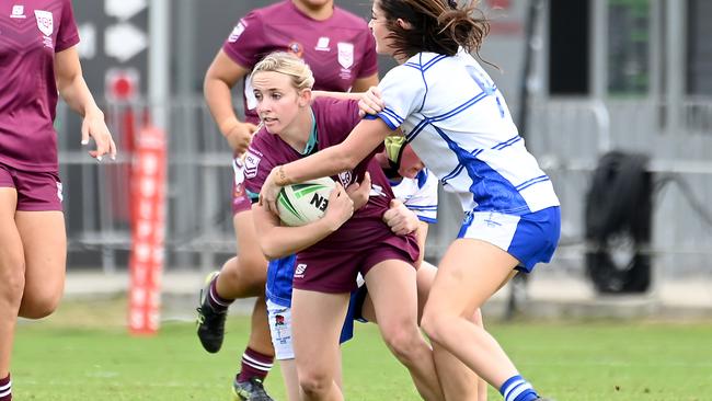 NSW CCC in action against Queensland at the ASSRL 18 years national championships earlier this year. Picture: John Gass