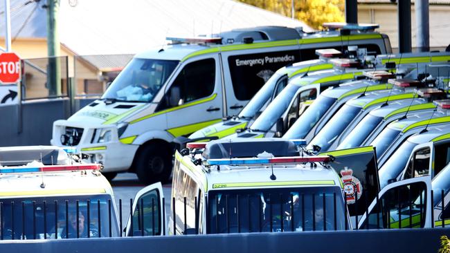 Internal Queensland Ambulance Service files reveal paramedics are often faced with “extreme hospital delays”. Picture: David Clark