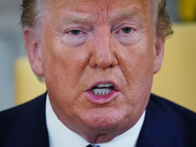 US President Donald Trump speaks in the Oval Office of the White House in Washington, DC. Picture: AFP