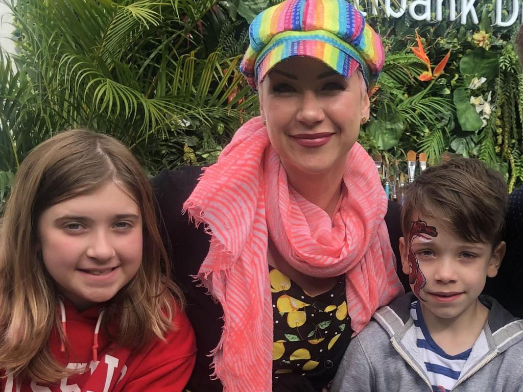 Claudia Domrose with her children Zara, 11, and Finley, 6. Picture: Supplied