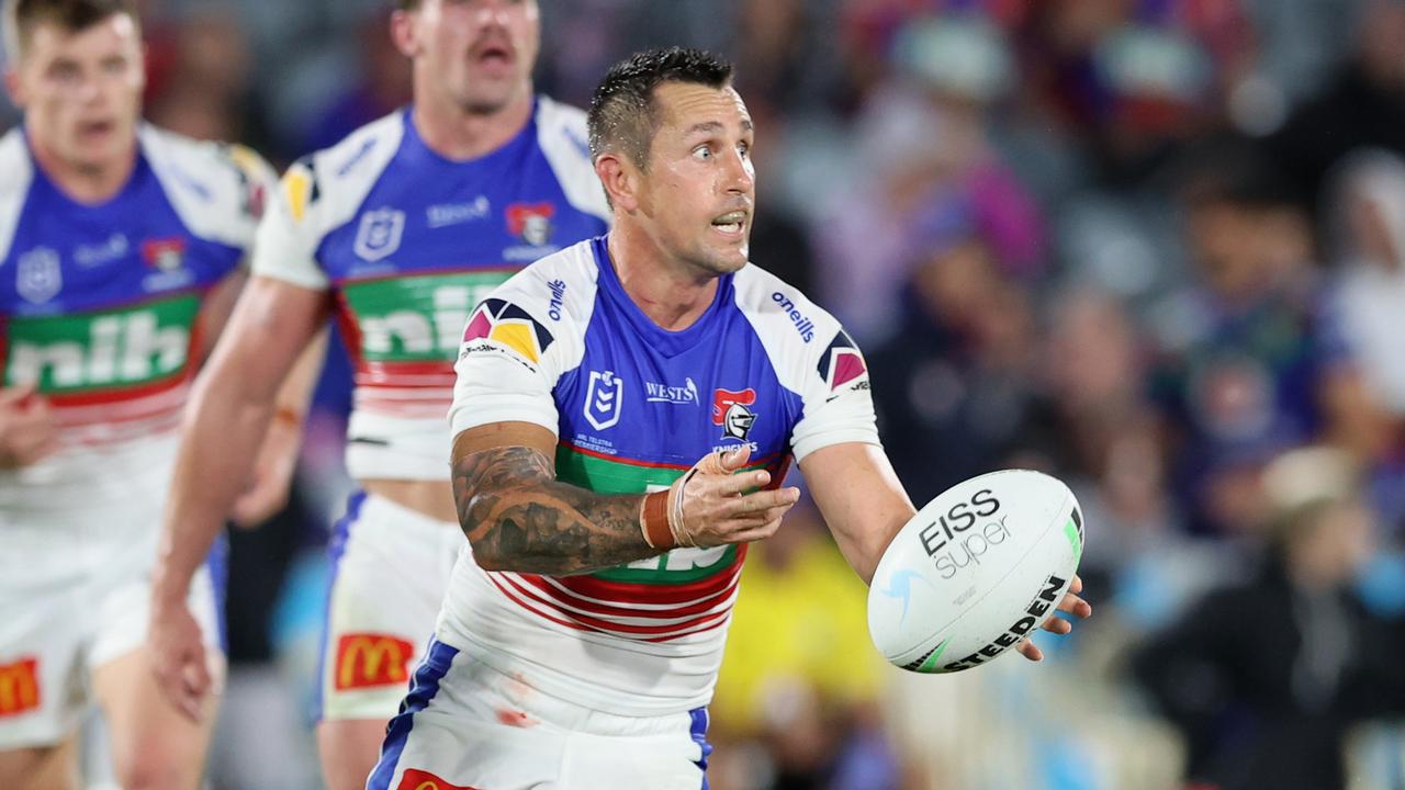 Mitchell Pearce has requested a release from the final year of his contract at the Knights. Picture: Ashley Feder/Getty Images