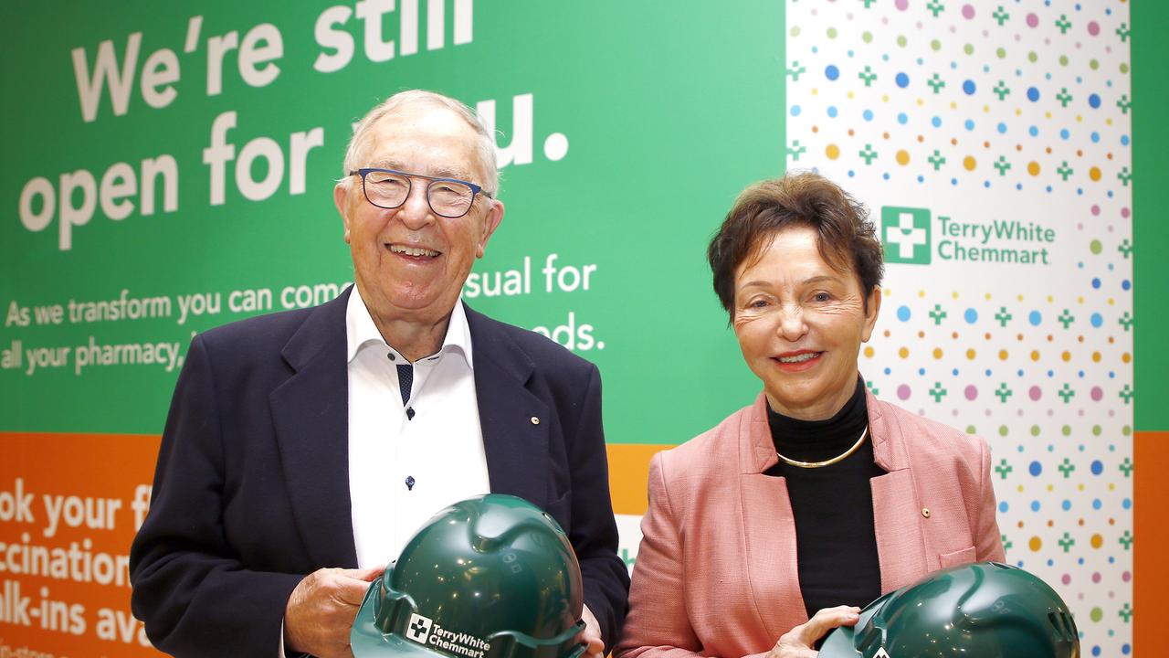 Terry White and his wife Rhonda at Australia Fair. Picture: Tertius Pickard