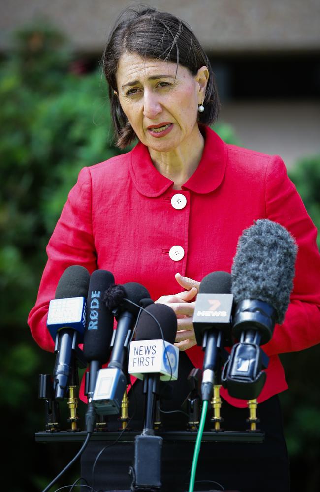 NSW Premier Gladys Berejiklian outlined her plan for Sydney’s COVID Christmas. Picture: NCA NewsWire / Gaye Gerard