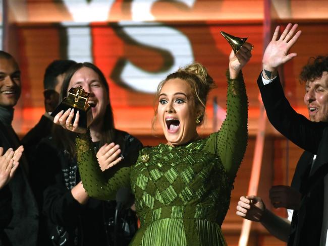 Snapped in two: They just don’t make Grammys like they used to. Picture: Kevork Djansezian/Getty Images