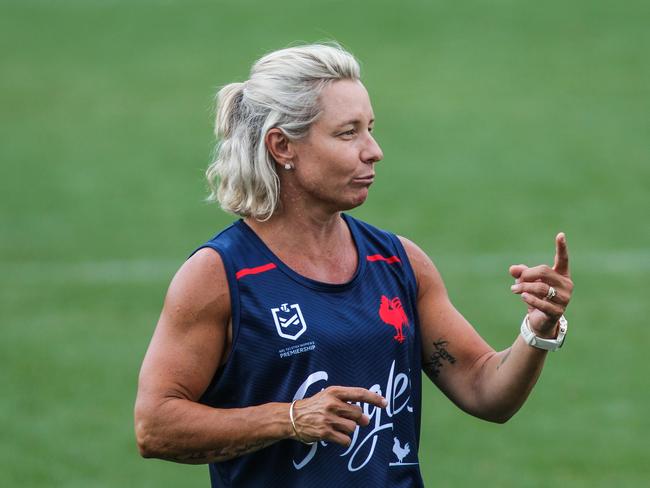 Roosters NRLW assistant coach Kylie Hilder is keen to step up into a head coaching role. Picture: Roosters Digital