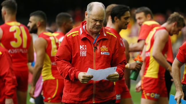 The Round 22 loss to Essendon left coach Rodney Eade searching for answers. Picture: Colleen Petch