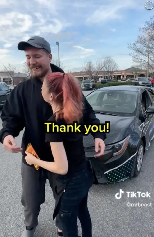 MrBeast is facing mixed reactions to his latest viral TikTok in which he claimed to gift a waitress with a brand-new car — wrapped with logos promoting his business ventures.