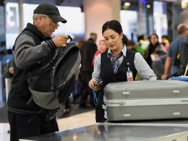 Your bags are more likely to be swabbed during check-in. Picture: Nicole Garmston