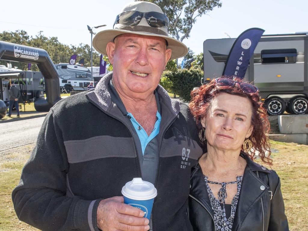 Joe and Kath Bennett at the Queensland Outdoor Adventure Expo, Toowoomba Showgrounds. Friday, July 29, 2022. Picture: Nev Madsen.