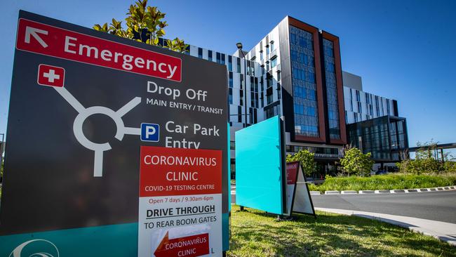 Northern Beaches Hospital in Frenchs Forest, where land value has gone down. Picture: Julian Andrews.