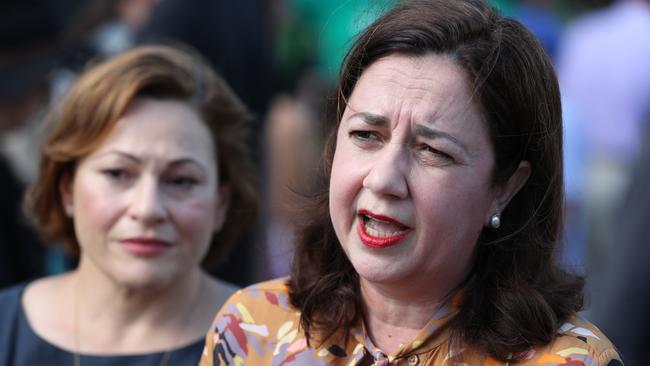 Premier Anastasia Palaszczuk and Jackie Trad have been under fire over the handling of Adani. Pic Peter Wallis