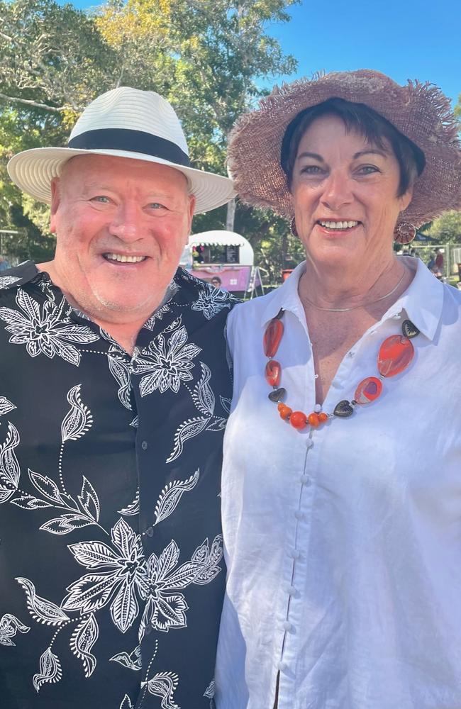 Wayne and Cath Robinson at the Noosa Alive festival on Sunday July 30, 2023.