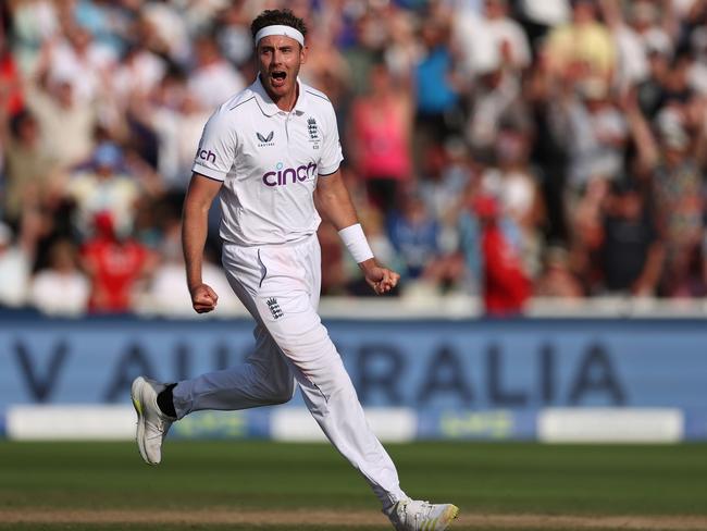 Stuart Broad took out Marnus Labuschagne and Steve Smith. Picture: Ryan Pierse/Getty Images