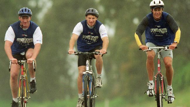 Harvey trained hard and played with champions including Mick Martyn and Wayne Carey.