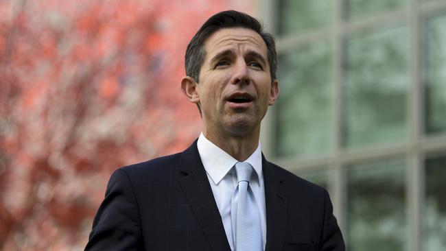 Coalition foreign affairs spokesman Simon Birmingham says Penny Wong’s trip to China will be judged on its outcomes. Picture: AAP Image/Lukas Coch