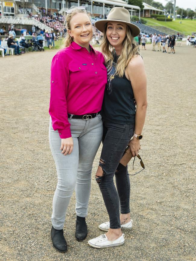 Beth Staib (left) and Bec Pullen at Meatstock at Toowoomba Showgrounds, Saturday, April 9, 2022. Picture: Kevin Farmer