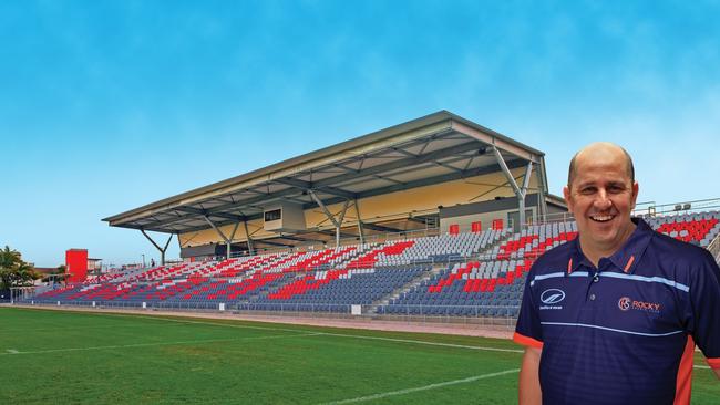 STADIUM ALTERNATIVE: Rocky Sports Club's Gavin Shuker recently inspected the Redcliffe Stadium and believes one similar could be built at Victoria Park, Rockhampton.