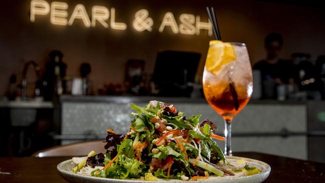 Pearl and Ash is a sleek, new cafe in Southport Brickworks. Picture: Jerad Williams