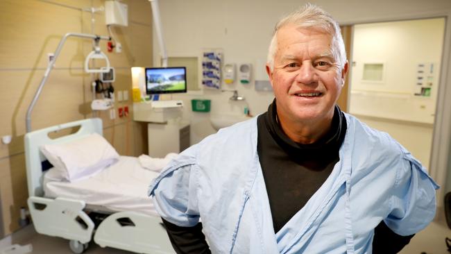 Stroke patient, Ron Mancer, 60, at the RAH. Picture: AAP Image/Dean Martin