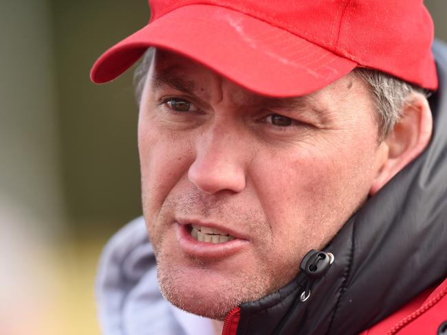 Nepean FNL: Hastings v Sorrento at Thomas Barclay oval , Hastings. Sorrento Coach Nick Jewell. Picture: Chris Eastman