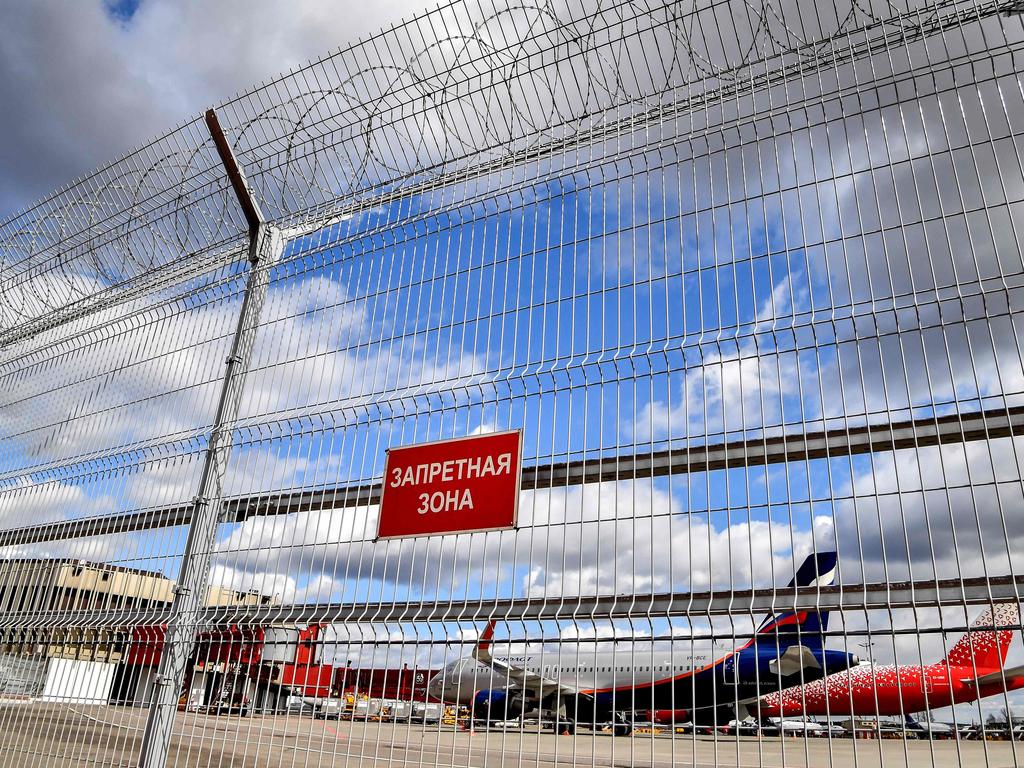 An Aeroflot plane at Moscow's Sheremetyevo airport. Picture: Yuri Kadobnov/AFP