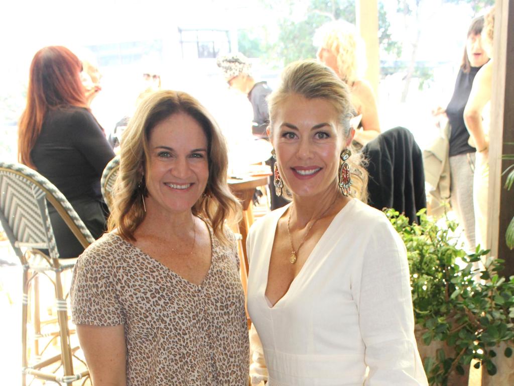 Janine Bryson and Samantha Breit at The Island Pool Deck. Picture: Andrew Meadowcroft.