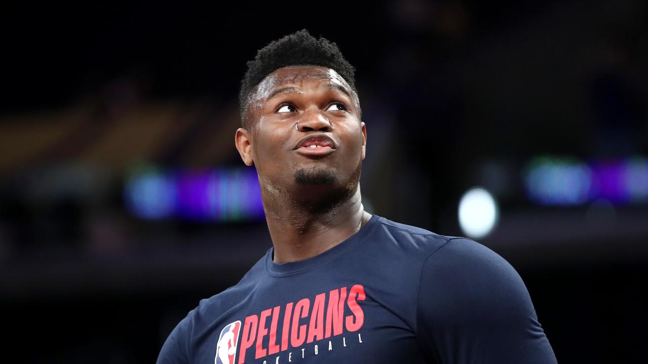 LOS ANGELES, CALIFORNIA - FEBRUARY 25: Zion Williamson #1 of the New Orleans Pelicans warms up before the game against the Los Angeles Lakers at Staples Center on February 25, 2020 in Los Angeles, California. NOTE TO USER: User expressly acknowledges and agrees that, by downloading and or using this Photograph, user is consenting to the terms and conditions of the Getty Images License Agreement. (Photo by Katelyn Mulcahy/Getty Images)