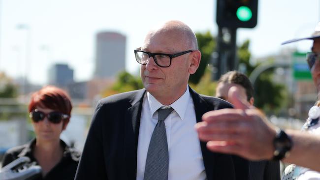 Justice Blue visiting the new Royal Adelaide Hospital in 2016 to inspect for defects, during a civil case between the state government and the project consortium. Picture: Dylan Coker