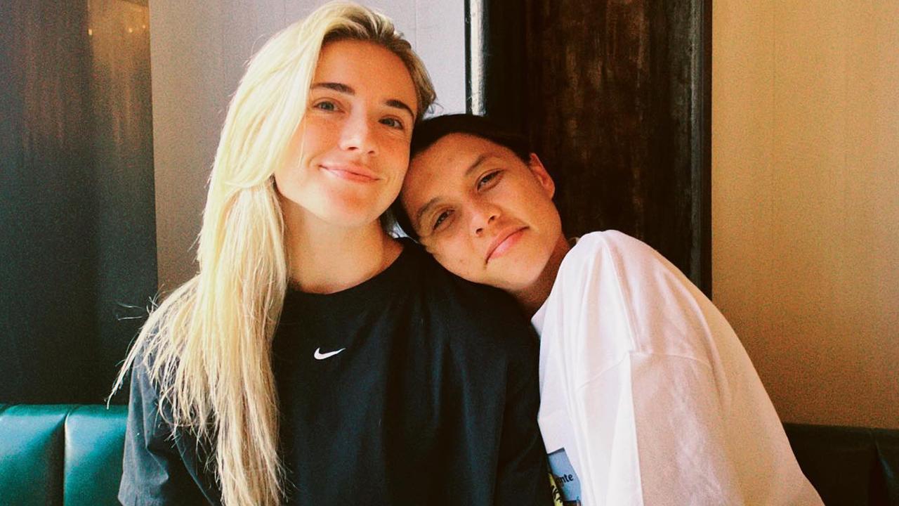 Sam Kerr pictured with partner Kristie Mewis. Picture: Instagram