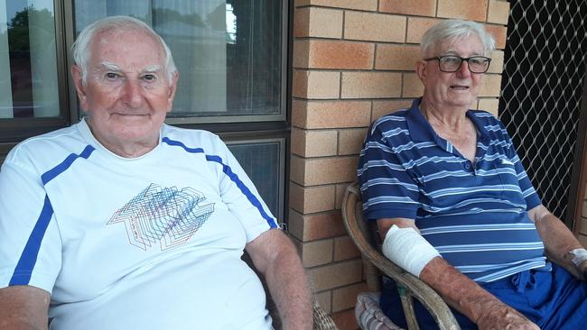 Brothers Eric and Kelvin Wratten bravely scared off two intruders to their Grafton home but were left shaken and upset.