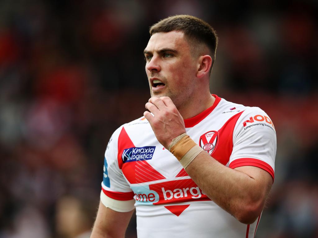 St Helens star Lewis Dodd will join the Rabbitohs in 2025. Picture: Getty Images