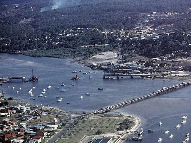 ONE TIME USE... Jubilee Bridge in the foreground with the partly constructed `Sundale' Bridge in the background. Must credit Gold Coast Local Studies Library. Picture: Supplied