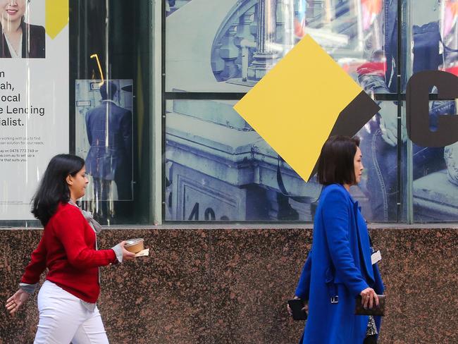 SYDNEY, AUSTRALIA  - Newswire Photos  AUGUST 09 2023: A view people walking past the Commonwealth Bank in the Sydney CBD. Commonwealth Bank, Australiaâs largest retail bank, has posted a record cash profit of $10.16bn despite issuing warnings that its customers are coming under increasing pressure. Picture NCA Newswire/ Gaye Gerard