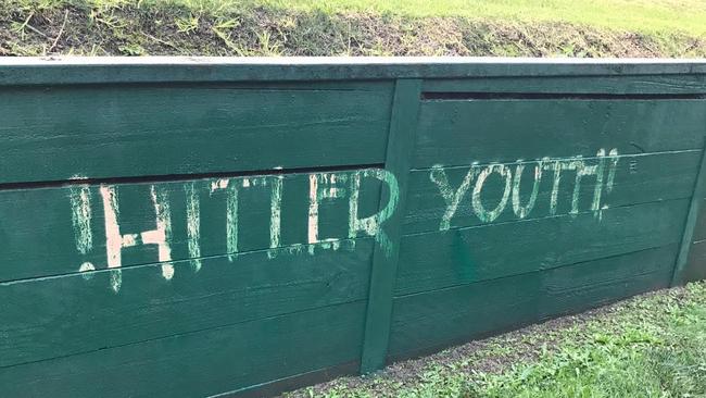 The latest lot of Nazi graffiti in Ashburton. Picture: Supplied