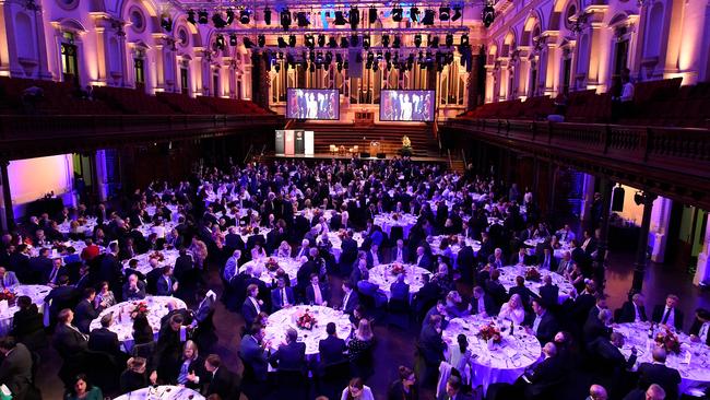 Guests at Scott Morrison’s 2019 Lowy Institute Lecture at the Sydney Town Hall on Thursday. Picture: AAP Image/Bianca De Marchi