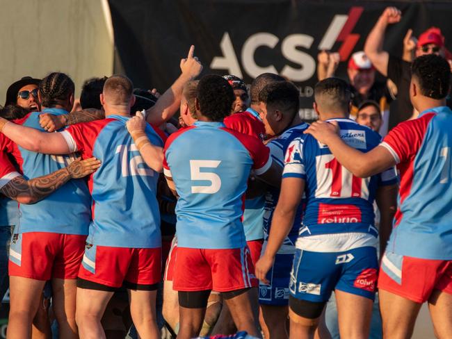 Swifts savour their latest A-Grade grand final victory in the Rugby League Ipswich competition. Picture: Bruce Clayton