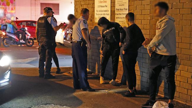 Hundreds of police hit the streets of NSW last week for Operation Foil II, a statewide blitz on crime involving knives and knife crime. Picture: Richard Dobson