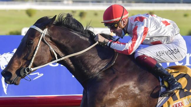 Ashley Morgan rides Jet Pack for trainer Nathan Doyle.