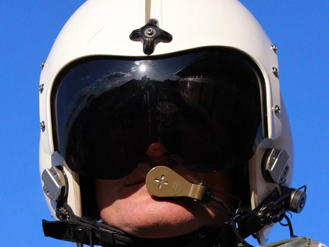 Mac "Serge" Tucker (with face obscured) for Sunday feature on his book, Fighter Pilot - Misadventures beyond the sound barrier with a real Topgun PLEASE CREDIT SOURCE: FIGHTER PILOT by Mac 'Serge' Tucker, published by Allen & Unwin.