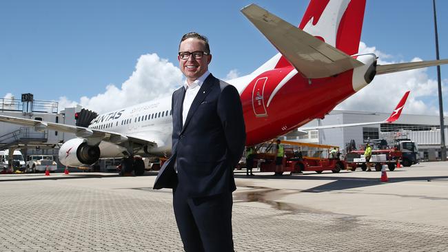 Qantas CEO Alan Joyce was one of the first to commit to being carbon net neutral by 2050. Picture: Brendan Radke