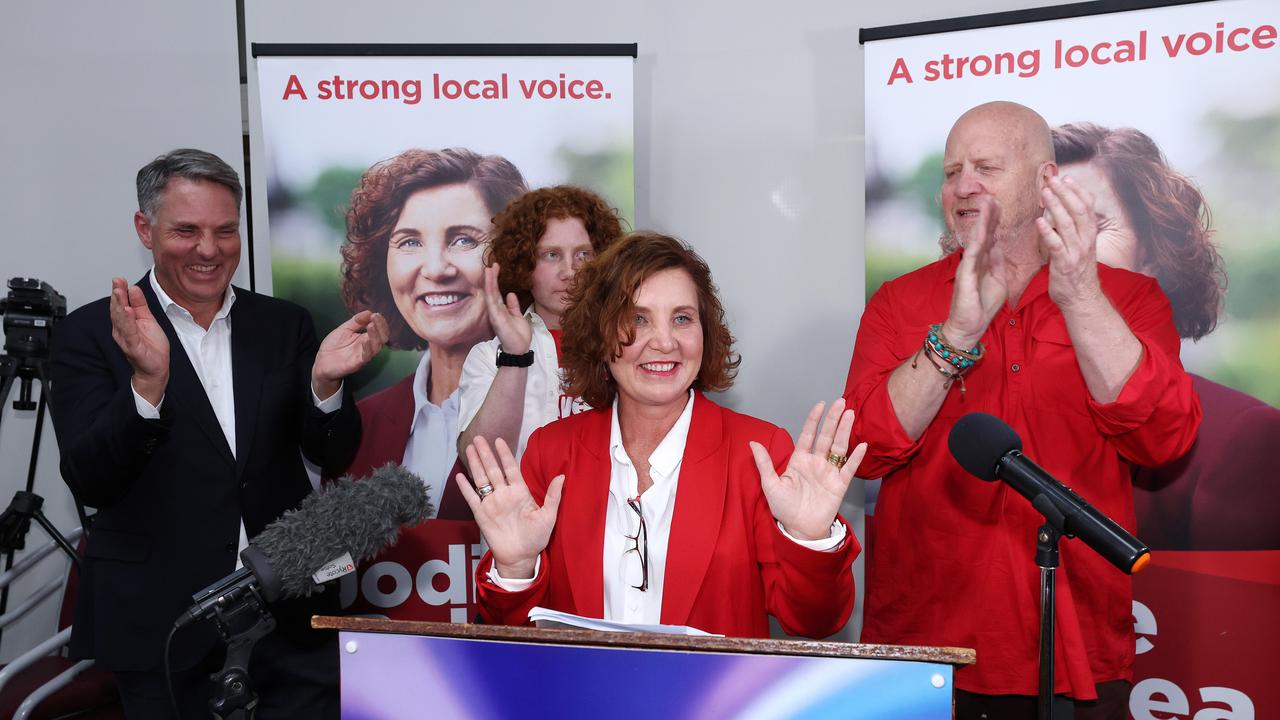 Party time for a jubilant Jodie Belyea, her family and supporters. Picture: Mark Stewart