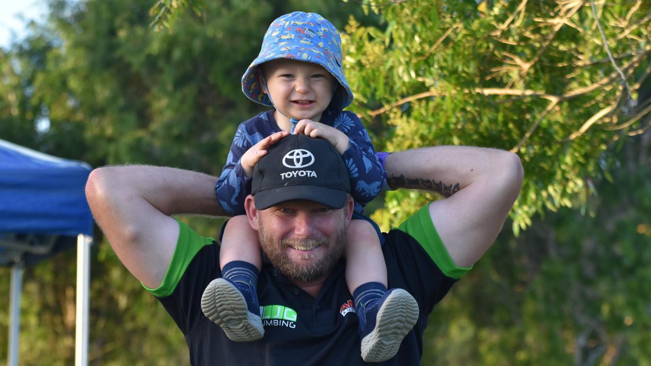 Luke Gravino little Logan at the Mackay Pioneer Valley Relay For Life, September 2021. Picture: Lillian Watkins