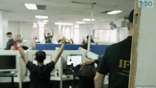 The Philippines call centre alleged to have been scamming Australians. Picture: ABC