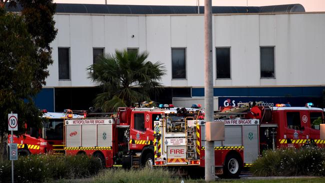 Fire crews are at Port Phillip Prison after a fire erupted in an inmate’s cell. File image: Nicole Garmston